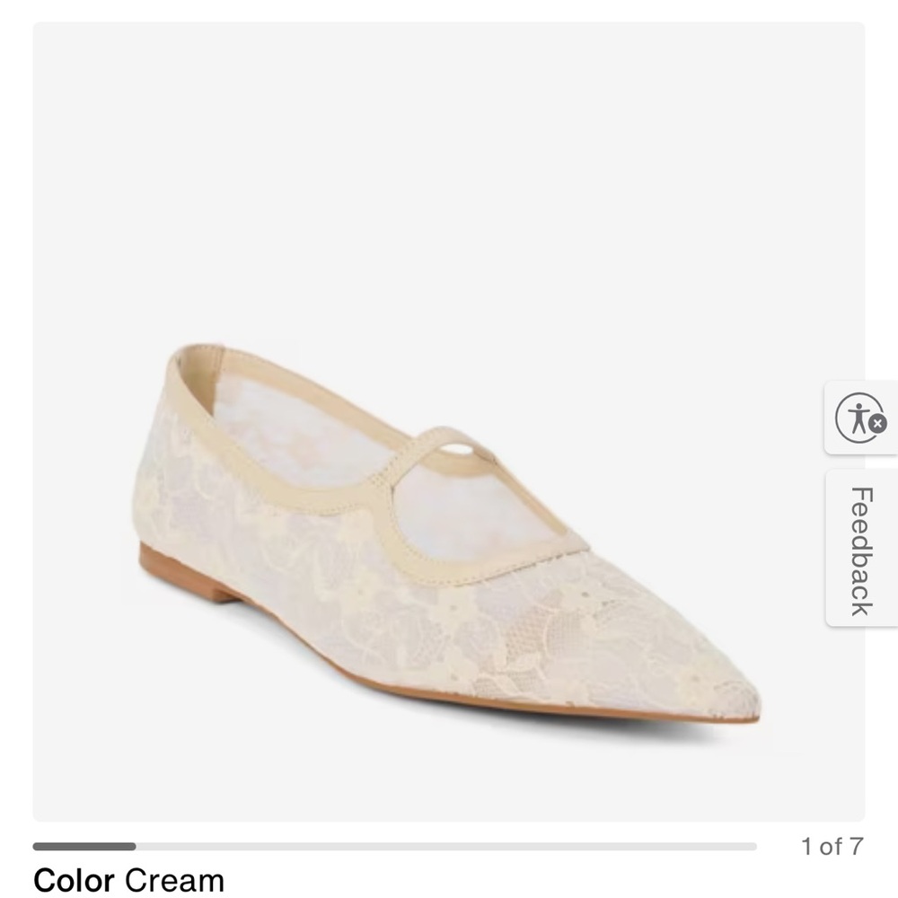 Matisse Cream Lace Women's Flats